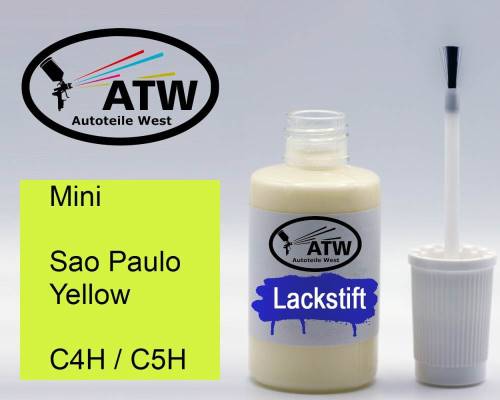 Mini, Sao Paulo Yellow, C4H / C5H: 20ml Lackstift, von ATW Autoteile West.